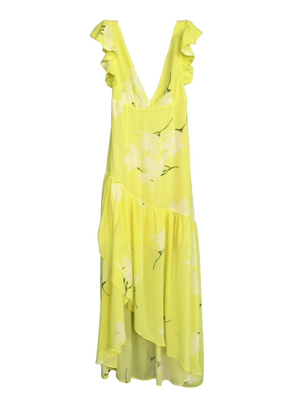 Free People Waterfall Maxi Dress Yellow Floral Size 0